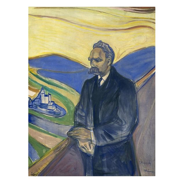 Stampa su tela - Edvard Munch - Ritratto di Friedrich Nietzsche - Verticale 3:4