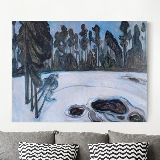Quadri su tela paesaggio Edvard Munch - Notte stellata