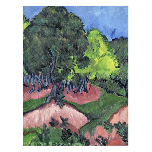 Quadri su tela Ernst Ludwig Kirchner - Paesaggio con castagno