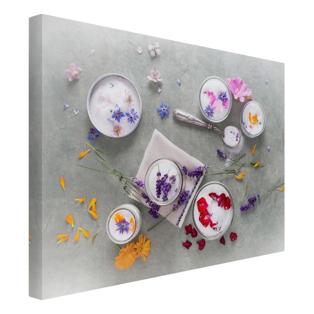 Stampa su tela - Edible Flowers With Lavender Sugar - Orizzontale 4:3