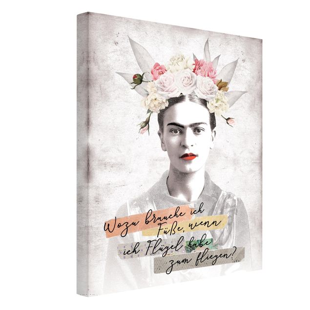 Stampe su tela Frida Kahlo - Citazione