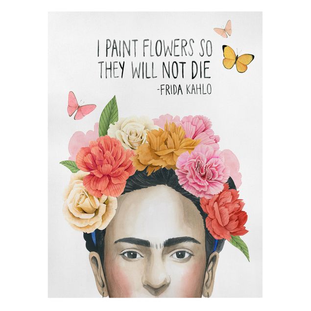 Quadri su tela Pensieri di Frida - Fiori
