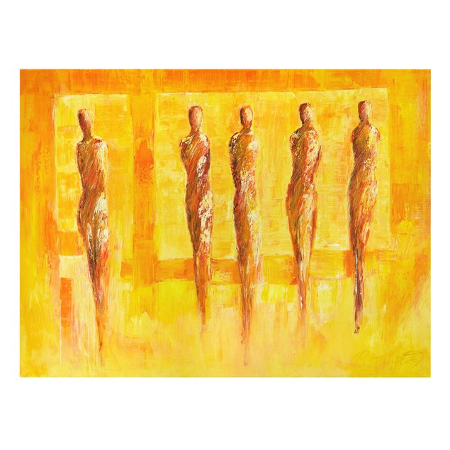 Abstrakte Malerei Cinque figure in giallo
