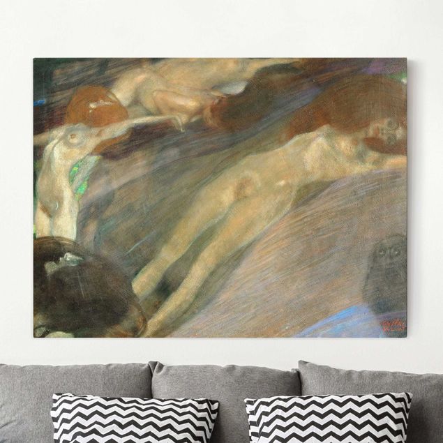 Riproduzione quadri su tela Gustav Klimt - Acqua in movimento