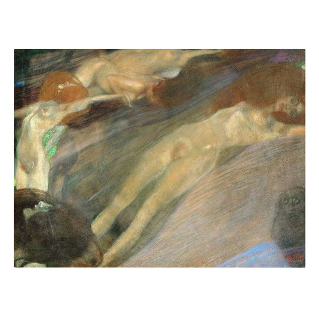 Stampa su tela - Gustav Klimt - Acqua in Movimento - Orizzontale 4:3