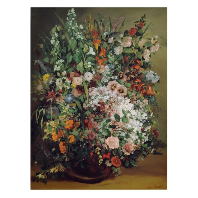 Gustave Courbet quadri Gustave Courbet - Bouquet di fiori in un vaso