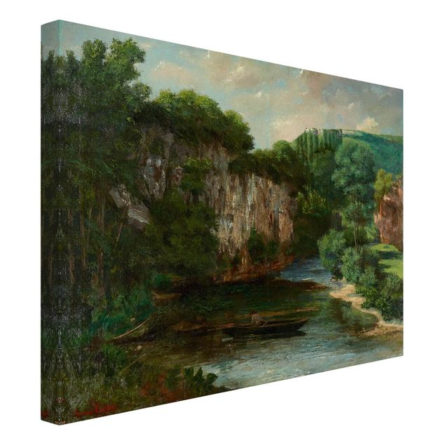 Riproduzione quadri su tela Gustave Courbet - La roccia di Orguy