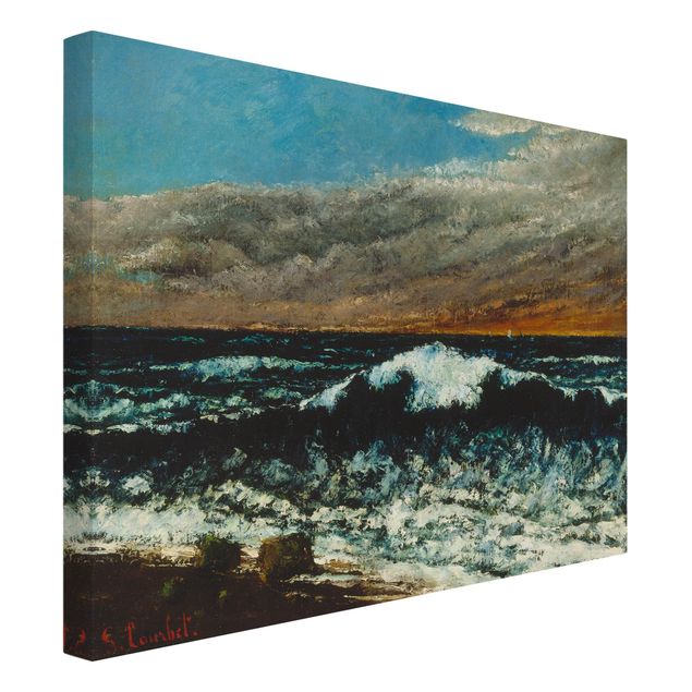 Riproduzioni su tela Gustave Courbet - L'onda (La Vague)