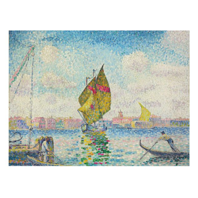 Stampa su tela - Henri Edmond Cross - Barche a vela sul Giudecca o Venezia, Marine - Orizzontale 4:3
