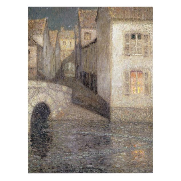 Stampe su tela Henri Le Sidaner - La casa sul fiume, Chartres