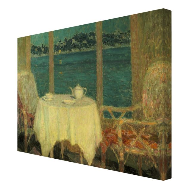 Stampe su tela Henri Le Sidaner - La terrazza davanti alla baia di St. Tropez