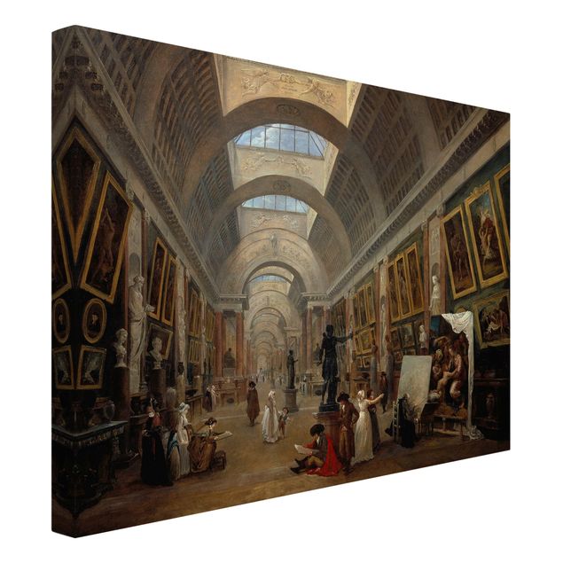 Quadri su tela Hubert Robert - Progetto di allestimento della grande galleria del Louvre