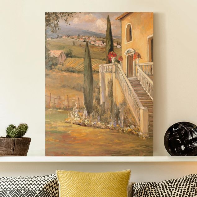 Riproduzione quadri su tela Campagna italiana - Portico