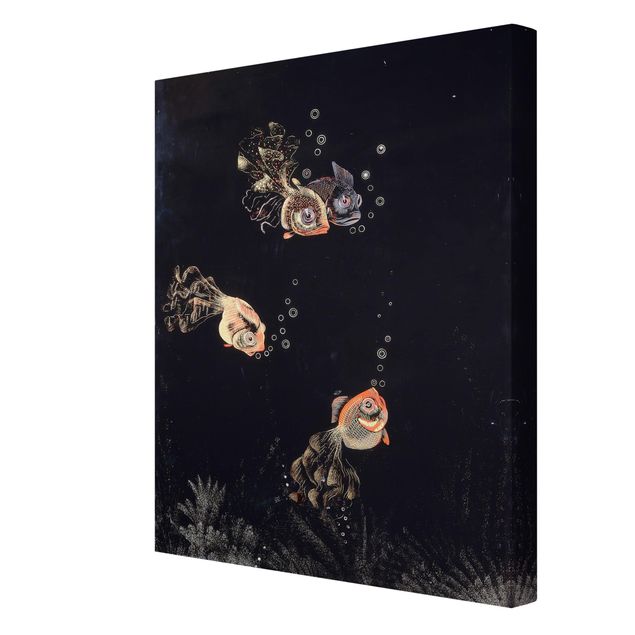 Riproduzioni di Jean Dunand Jean Dunand - Scena subacquea con pesci rossi e dorati e bolle di sapone