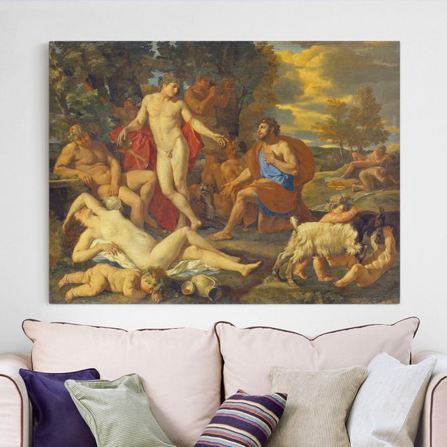 Riproduzioni su tela quadri famosi Nicolas Poussin - Mida e Bacco