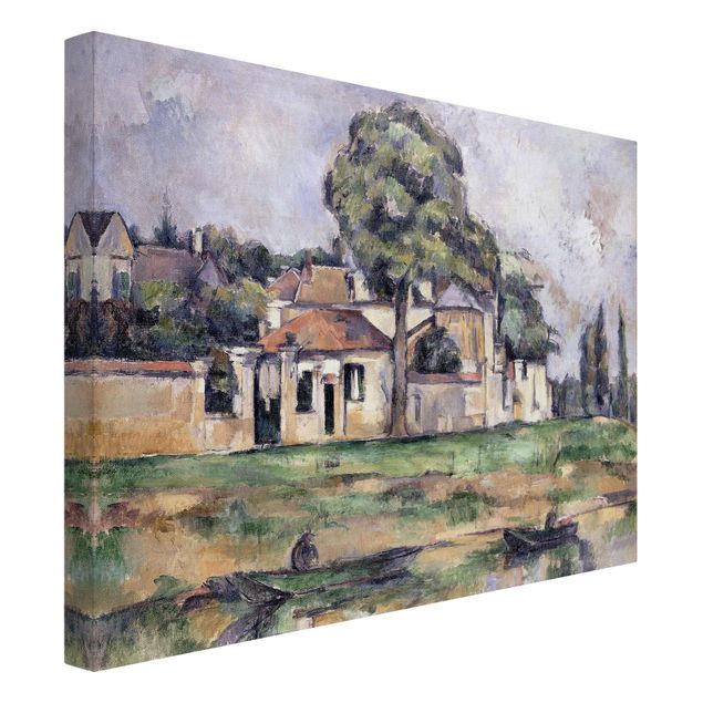 Stampa su tela Paul Cézanne - Le rive della Marna
