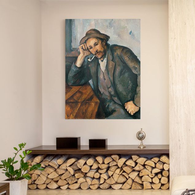 Quadri moderni per soggiorno Paul Cézanne - Il fumatore di pipa