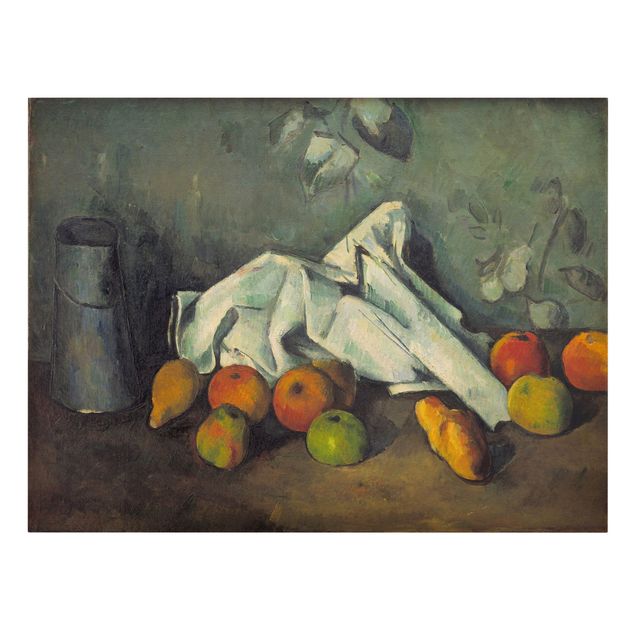 Stampa su tela - Paul Cézanne - Brocca di Latte e le Mele - Orizzontale 4:3