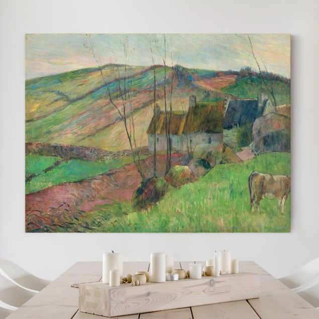 Stampe su tela paesaggio Paul Gauguin - Cottage sul fianco della Montagne Sainte-Marguerite