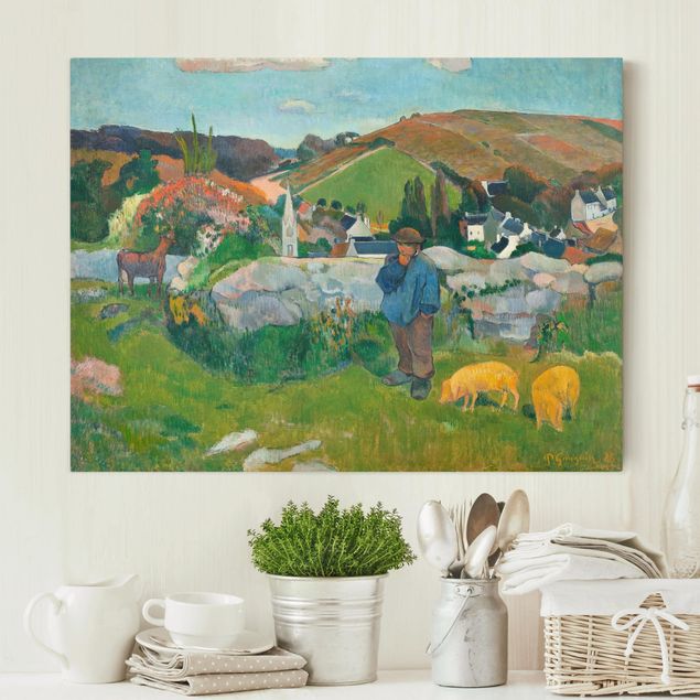 stampe animali Paul Gauguin - Il guardiano di porci