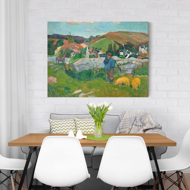 Tele con paesaggi Paul Gauguin - Il guardiano di porci