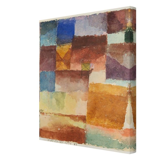 Stampa su tela Paul Klee - Nella terra desolata