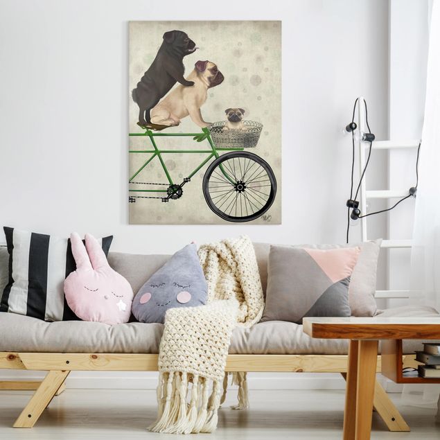 Riproduzione quadri su tela Ciclismo - Carlini in bicicletta