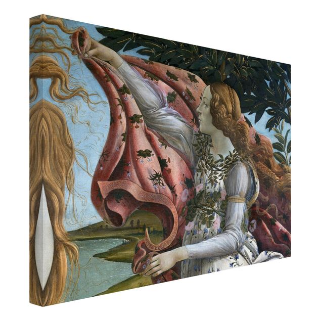 Stampa su tela Sandro Botticelli - La nascita di Venere. Dettaglio: Flora