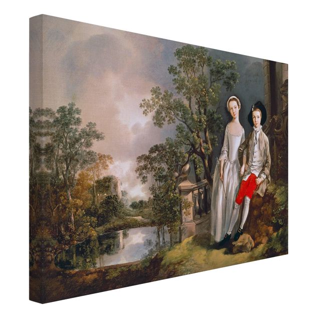 Stampa su tela Thomas Gainsborough - Ritratto di Heneage Lloyd e sua sorella