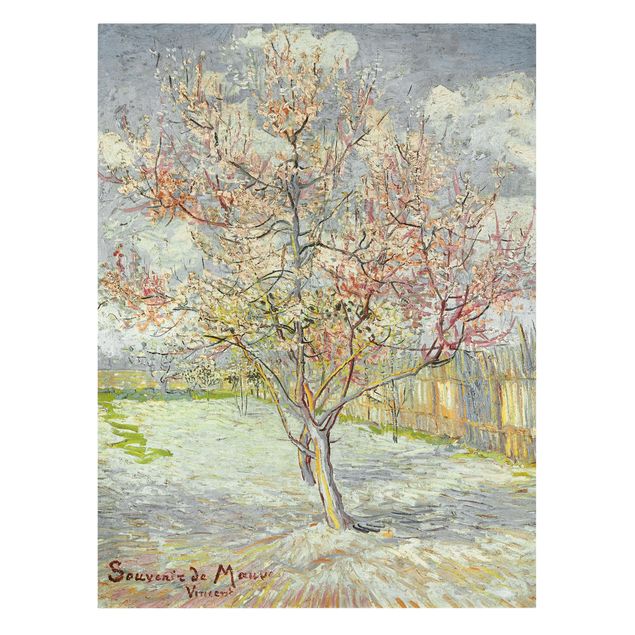 Stampe su tela Vincent van Gogh - Peschi in fiore