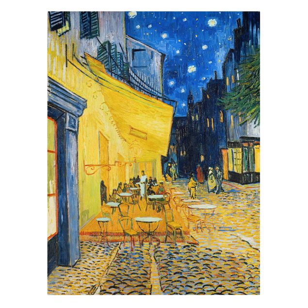 Stampa su tela - Vincent van Gogh - Terrazza del caffè la sera, Place du Forum, Arles - Verticale 3:4