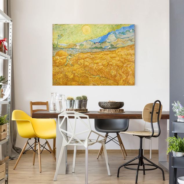 Quadri moderni per soggiorno Vincent Van Gogh - Il raccolto, il campo di grano