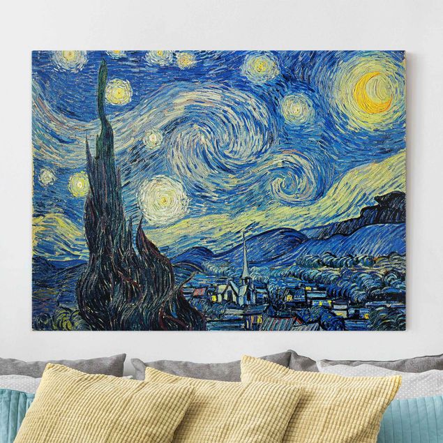 Riproduzioni su tela Vincent Van Gogh - La notte stellata
