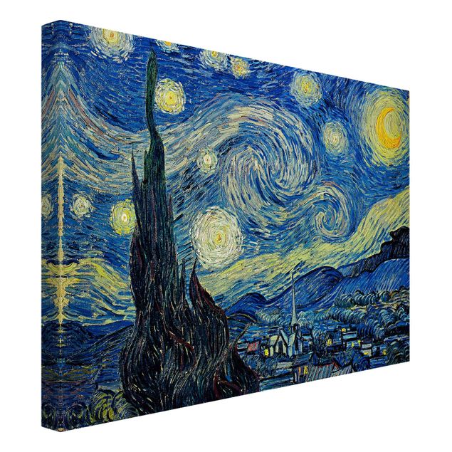 Stampa su tela Vincent Van Gogh - La notte stellata