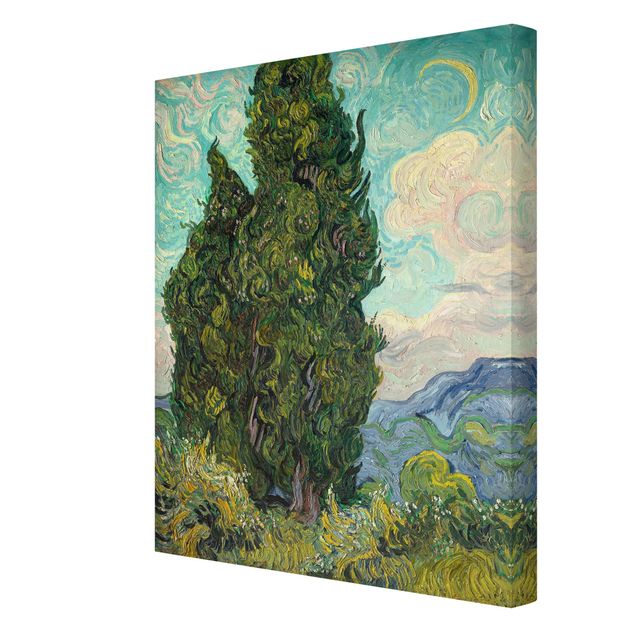 Stampa su tela - Vincent van Gogh - Cipressi - Verticale 3:4
