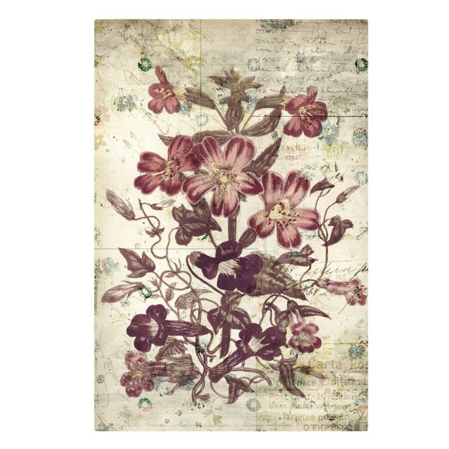 Stampa su tela - Vintage Floral Design - Verticale 2:3