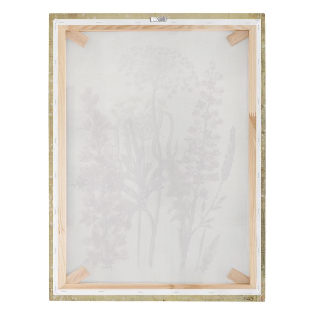 Stampa su tela - Vintage Linen Look Flowers - Verticale 3:4