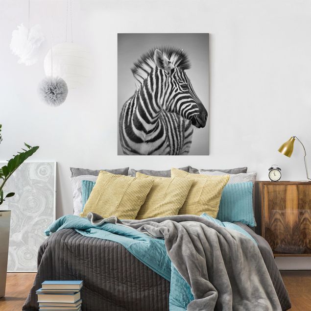 Tela zebra Ritratto di piccola zebra II