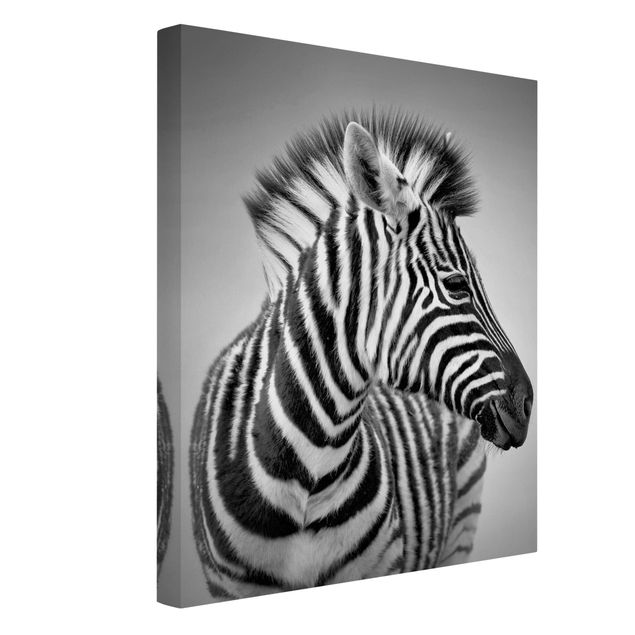 Quadro su tela animali Ritratto di piccola zebra II