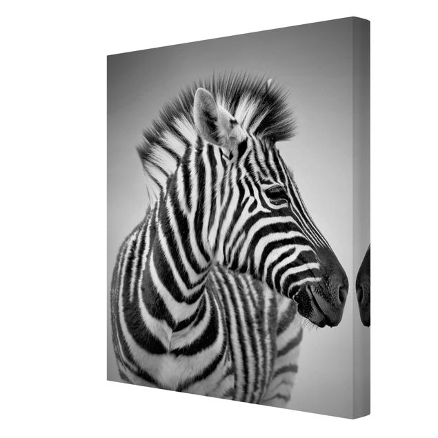 Stampa su tela Ritratto di piccola zebra II
