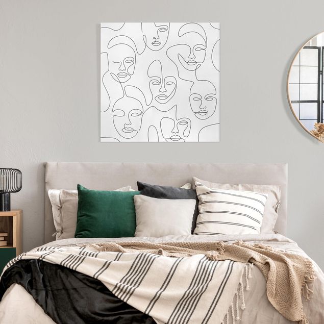 Quadri moderni per soggiorno Line Art - Beauty Portraits