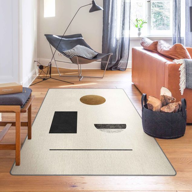 tappeti lavabili Geometria aerea con cerchio dorato