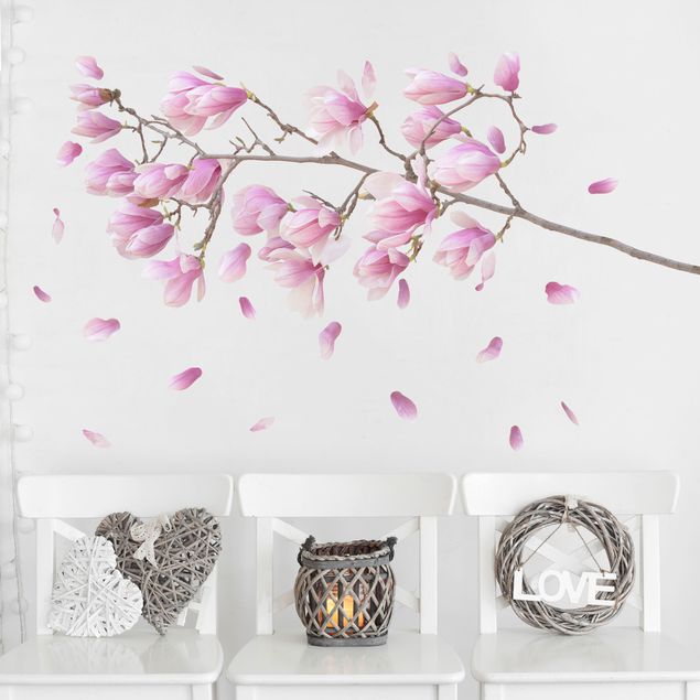 Adesivo murale - Set di ramo di magnolia