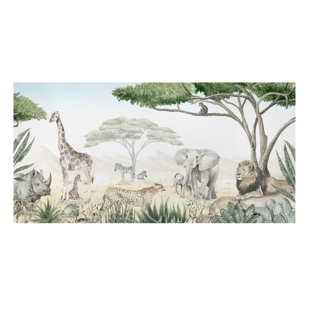quadri con animali Maestoso mondo animale della savana
