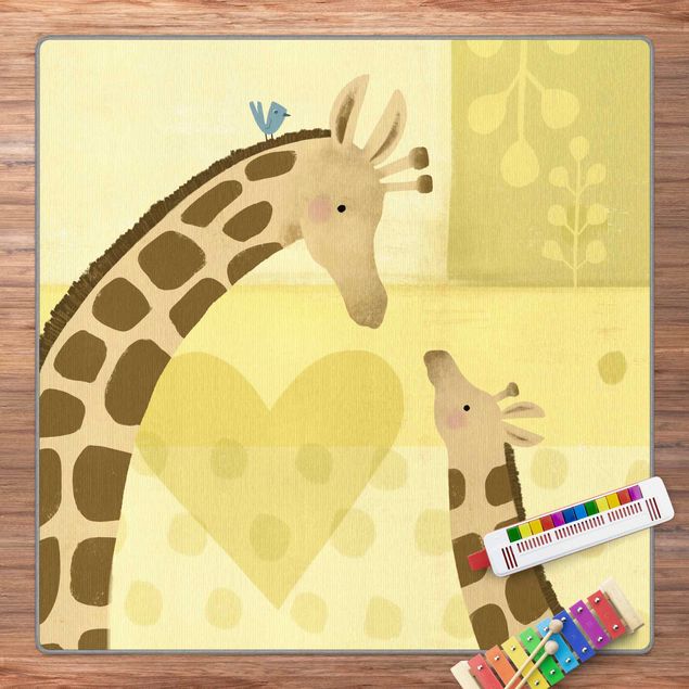 tappeti lavabili Io e la mamma - Giraffe