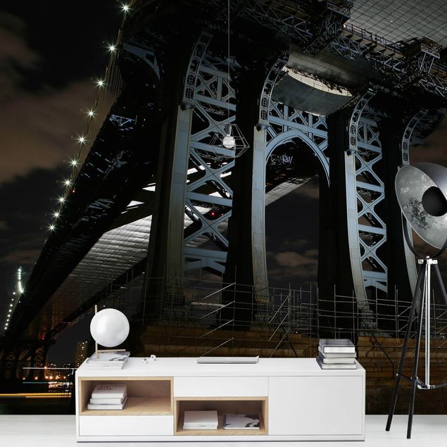 Carta da parati - Manhattan Bridge at Night