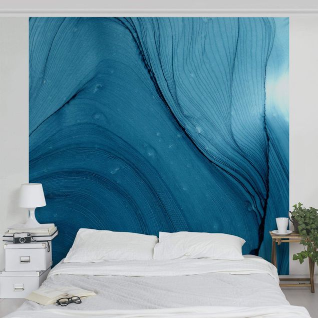 Abstrakte Malerei Mélange blu