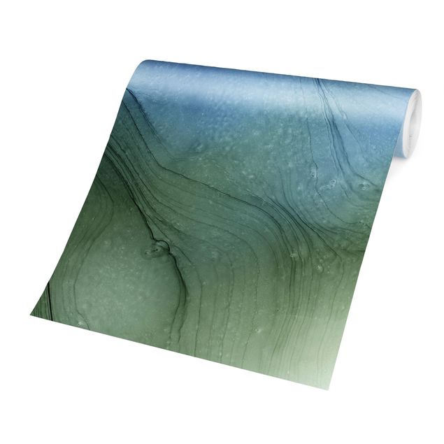 Carta da parati - Mélange di verde muschio con blu
