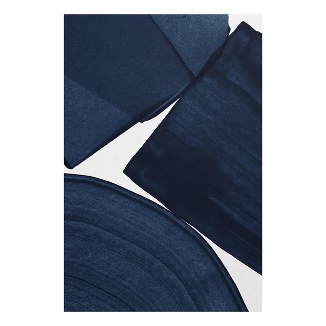 Quadro in vetro - Pittura minimalista blu