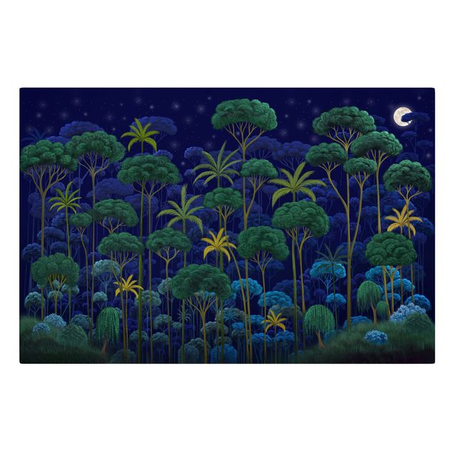 Quadri moderni per soggiorno Mezzanotte nella foresta pluviale